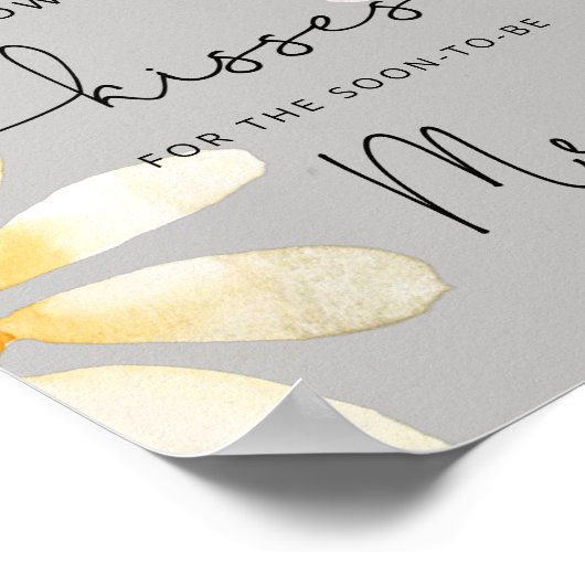 Wilde bloem waterverf bloem hoe veel kusjes poster (Hoek)