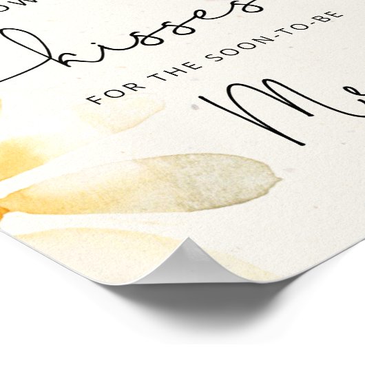 Wilde bloem waterverf bloem hoeveel kusjes poster (Hoek)