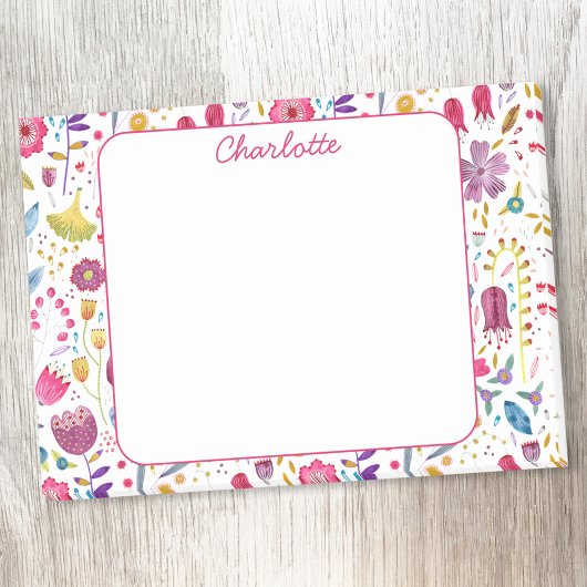 Wilde Bloem Waterverf Bloemstuk Persoonlijk Post-it® Notes