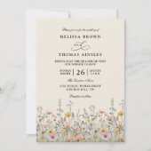 Wilde Bloem Waterverf Boho Bloemencode QR Code Tro Kaart (Voorkant)