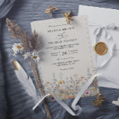 Wilde Bloem Waterverf Boho Bloemencode QR Code Tro Kaart