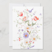 Wilde Bloem Waterverf Botanische Lente Bruiloft Save The Date (Achterkant)
