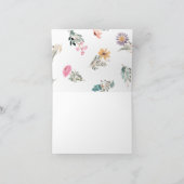 Wilde bloem Waterverf Dank je Notecard Kaart (Binnen)