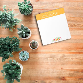 wilde bloem waterverf geel notitieblok