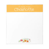  wilde bloem waterverf geel notitieblok (Voorkant)