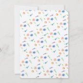 Wilde bloem Waterverf Grieks huwelijk Kaart (Achterkant)