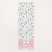 Wilde Bloem Waterverf Monogram Yogamat (Voorkant)