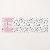 Wilde Bloem Waterverf Monogram Yogamat (Voorkant (horizontaal))