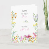 Wilde bloem  Waterverf Op een dag Wilde Kaart (Voorkant)