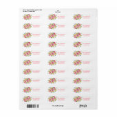 Wilde Bloem Waterverf Retouradres Etiket (Full Sheet)