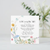 Wilde bloem Waterverf Vrijgezellenfeest Kaart (Staand voorkant)