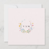 Wilde bloem Waterverf Vrijgezellenfeest Kaart (Achterkant)