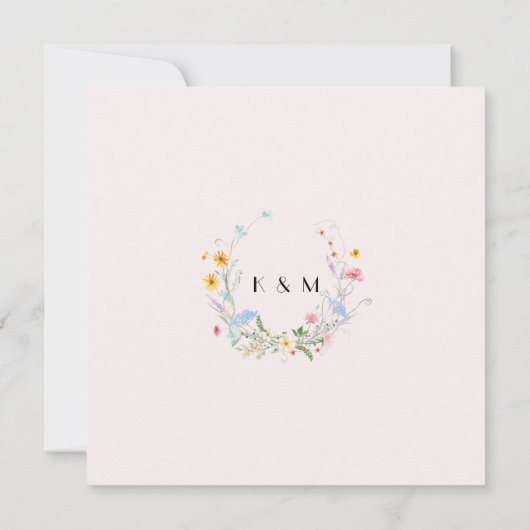 Wilde bloem Waterverf Vrijgezellenfeest Kaart (Achterkant)