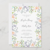 Wilde bloem Waterverf Weddenschap Kaart (Voorkant)