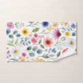 Wilde Bloem Waterverf Weide Botanische Bloem Bad Handdoek (Handdoek)