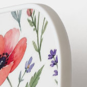 Wilde Bloem Waterverf Weide Botanische Bloem Pickleball Paddle (Links Detail)