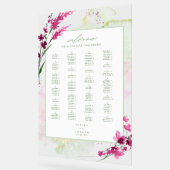 Wilde bloem Waterverf Welkomstwoord Fchsia ID954 Acryl Bord (Hoek)