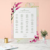 Wilde bloem Waterverf Welkomstwoord Fchsia ID954 Acryl Bord (Huwelijk)