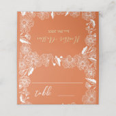 Wilde bloem Wauweide Garden Wedding Decor Plaatskaartje (Buitenkant ongevouwen)