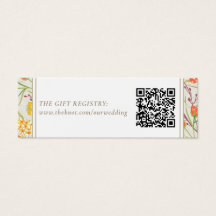 Wilde bloem Weddenschap Gift Registry QR Code