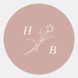 Wilde bloem Weddenschap Klassic Round Sticker