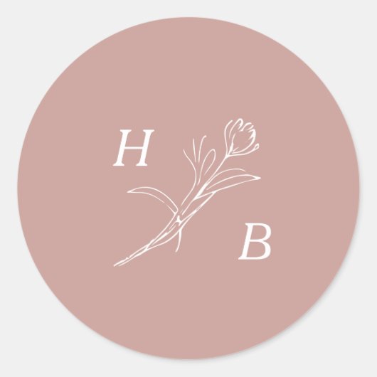 Wilde bloem Weddenschap Klassic Round Sticker (Voorkant)
