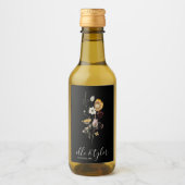 Wilde bloem Weddenschap Mini Wine Bottle Label Wijn Etiket (Voorkant)