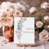 Wilde bloem-weddenschapsnummer kaart