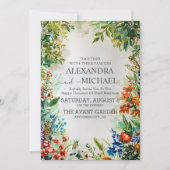 Wilde bloem Wedding Rustic Country Floral Kaart (Voorkant)