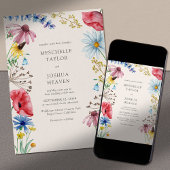 Wilde bloem Wedding Rustic Country Floral Kaart