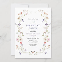 Wilde bloem weide Wreatday Birthday