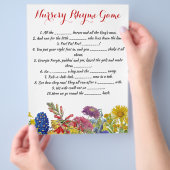 Wilde bloem Whimsical Floral Baby shower Game Flyer (Hand)
