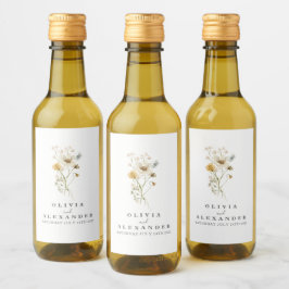 Wilde bloem wijn etiket