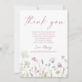 Wilde Bloem Wilde Bloemen Bloementuin Aangepaste F Bedankkaart (Voorkant)