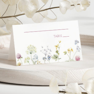 Wilde Bloem Wilde Bloemen Bloemige Bruiloft  Plaatskaartje