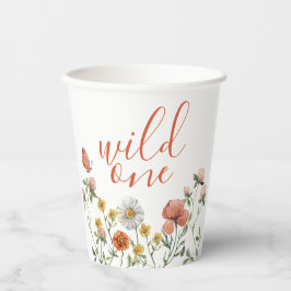 Wilde Bloem Wilde Eerste Verjaardag Papieren Bekers