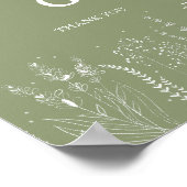 Wilde Bloem Witte Bloemenposter Poster (Hoek)