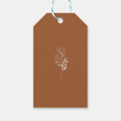 Wilde Bloem Witte Bloemige Bedankt Trouw  Cadeaulabel (Achterkant)