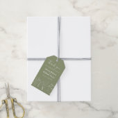 Wilde Bloem Witte Bloemige Bedankt Trouw Geschenk  Cadeaulabel (Met Touw)
