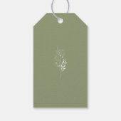 Wilde Bloem Witte Bloemige Bedankt Trouw Geschenk  Cadeaulabel (Achterkant)