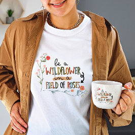  wilde bloem Witte vrouwen T-shirt