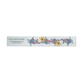 Wilde Bloem Wrap Around Adreslabel Wikkel (Individueel)