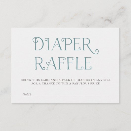 Wilde bloem Wreath | Baby shower Diaper Raffle Informatiekaartje (Voorkant)