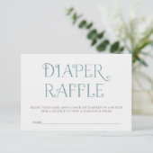 Wilde bloem Wreath | Baby shower Diaper Raffle Informatiekaartje (Staand voorkant)