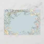 Wilde bloem Wreath | Verzoek om Baby shower Book Informatiekaartje (Achterkant)