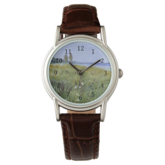 Wilde bloem Wrist Watch Horloge (Voorkant)