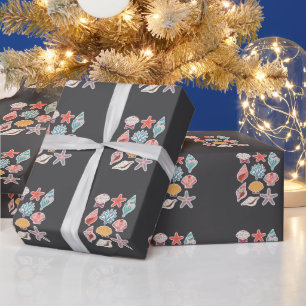 Wilde Bloem Zeeschelp Clam Zomer Vibes Bloemig Str Cadeaupapier