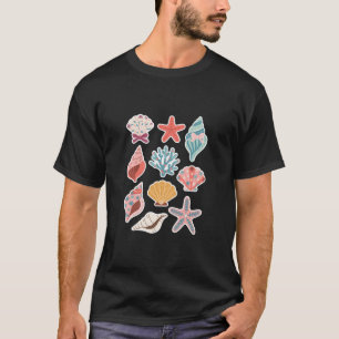 Wilde Bloem Zeeschelp Kokkel Zomer Vibe Bloemig St T-shirt