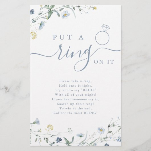 Wilde bloem zet een ring op het vrijgezellenfeest  (Voorkant)