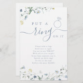 Wilde bloem zet een ring op het vrijgezellenfeest  (Voorkant / Achterkant)